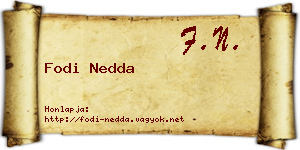 Fodi Nedda névjegykártya